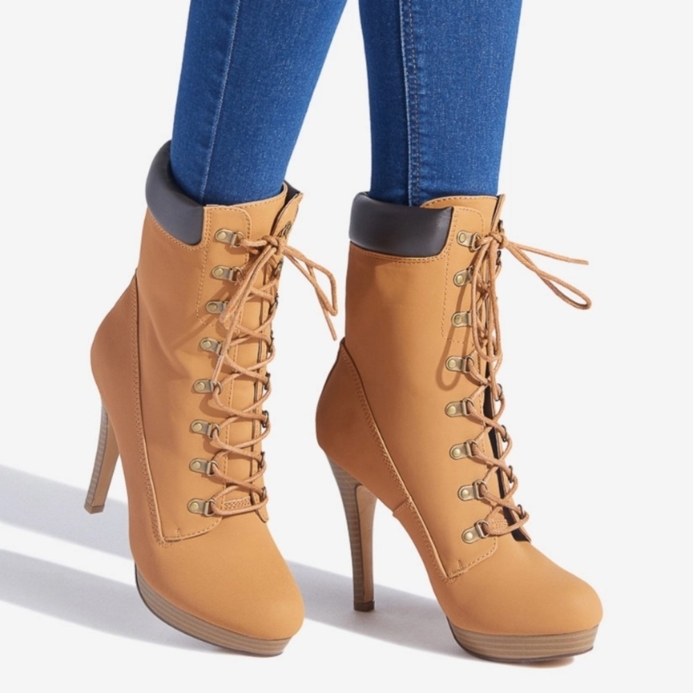 Nude Heeled Boot - Picture 8 of 8